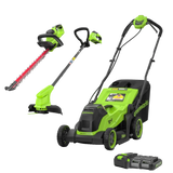 Sekačka na trávu POWERALL 24V 36cm + strunová sekačka 25cm + plotostřih 56cm, sada