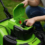 POWERALL 48V (24V x 2) sekačka na trávu s pojezdem 46cm - 2x baterie 4Ah