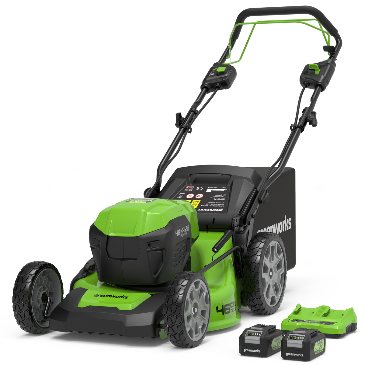 POWERALL 48V (24V x 2) sekačka na trávu s pojezdem 46cm - 2x baterie 4Ah