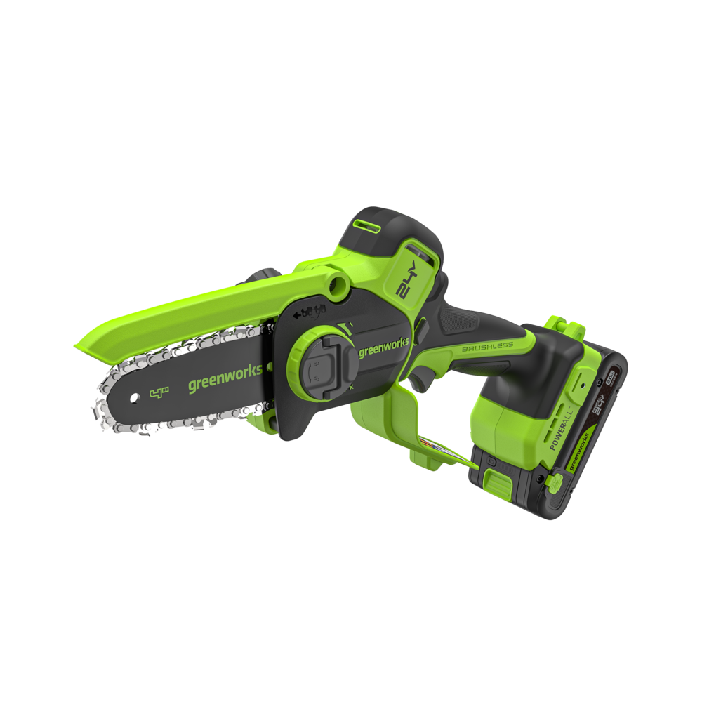 POWERALL 24V mini řetězová pila 10 cm Gen. II s prodlužovací tyčí - baterie 2 Ah