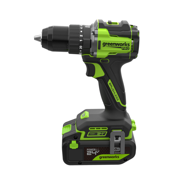 Příklepová vrtačka POWERALL 24V PRO 60Nm - 2 baterie