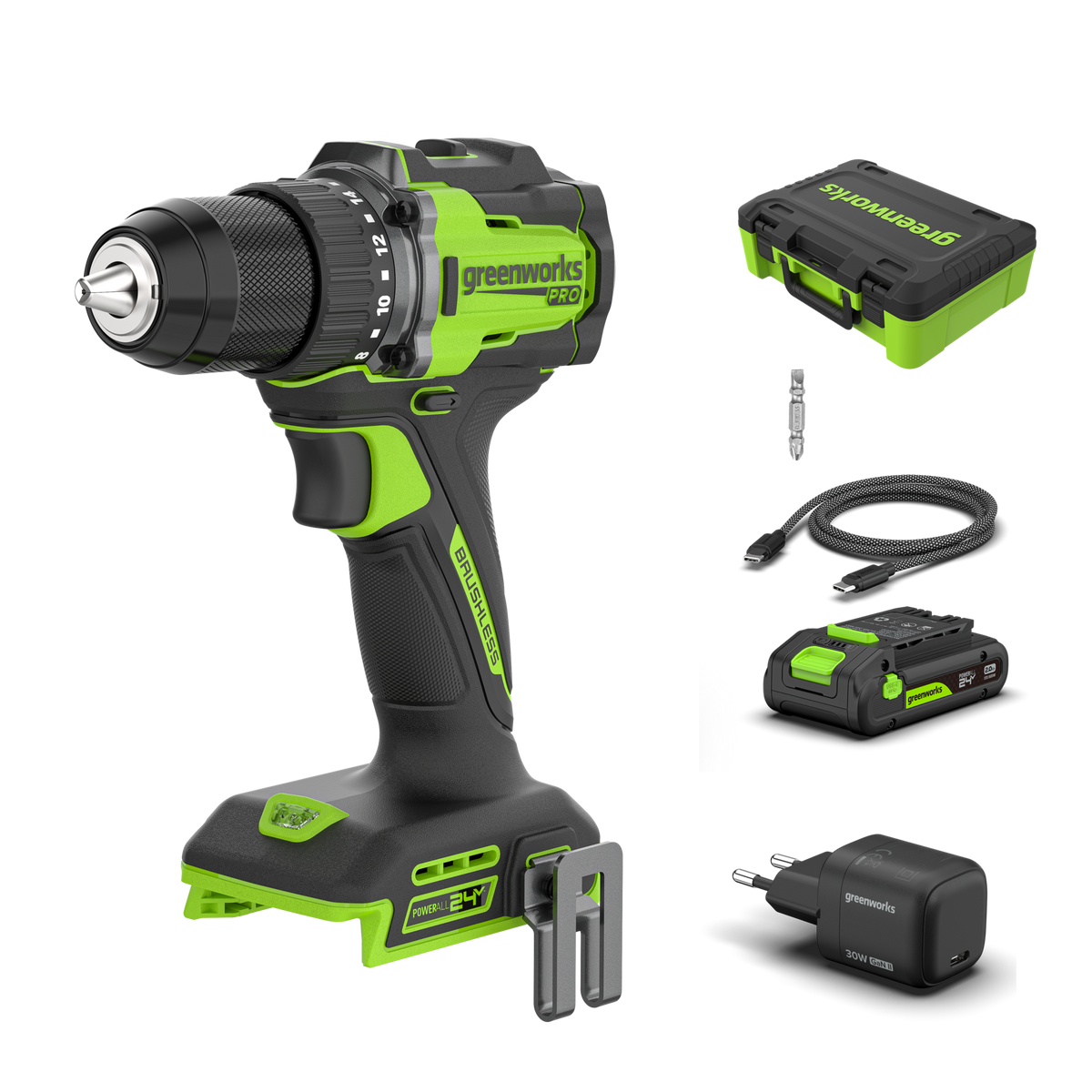 POWERALL 24V PRO vrtací kladivo 60Nm - baterie 2Ah