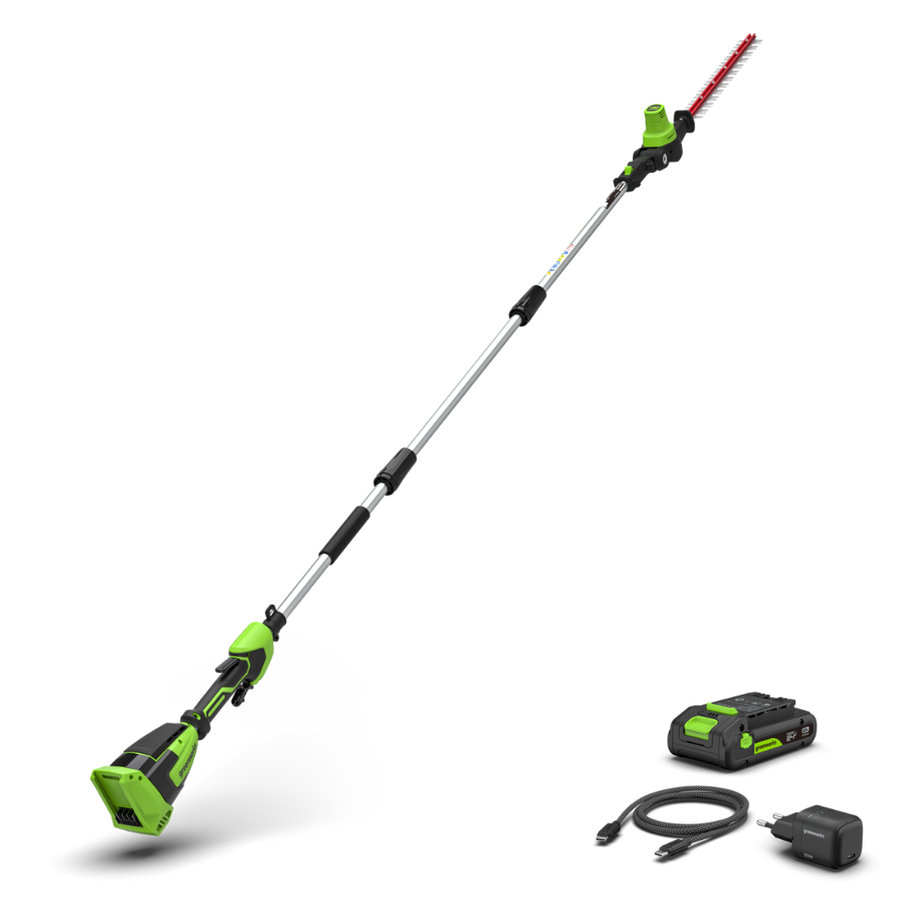 POWERALL 24V teleskopické nůžky na živý plot 51cm Gen. II - baterie 2Ah