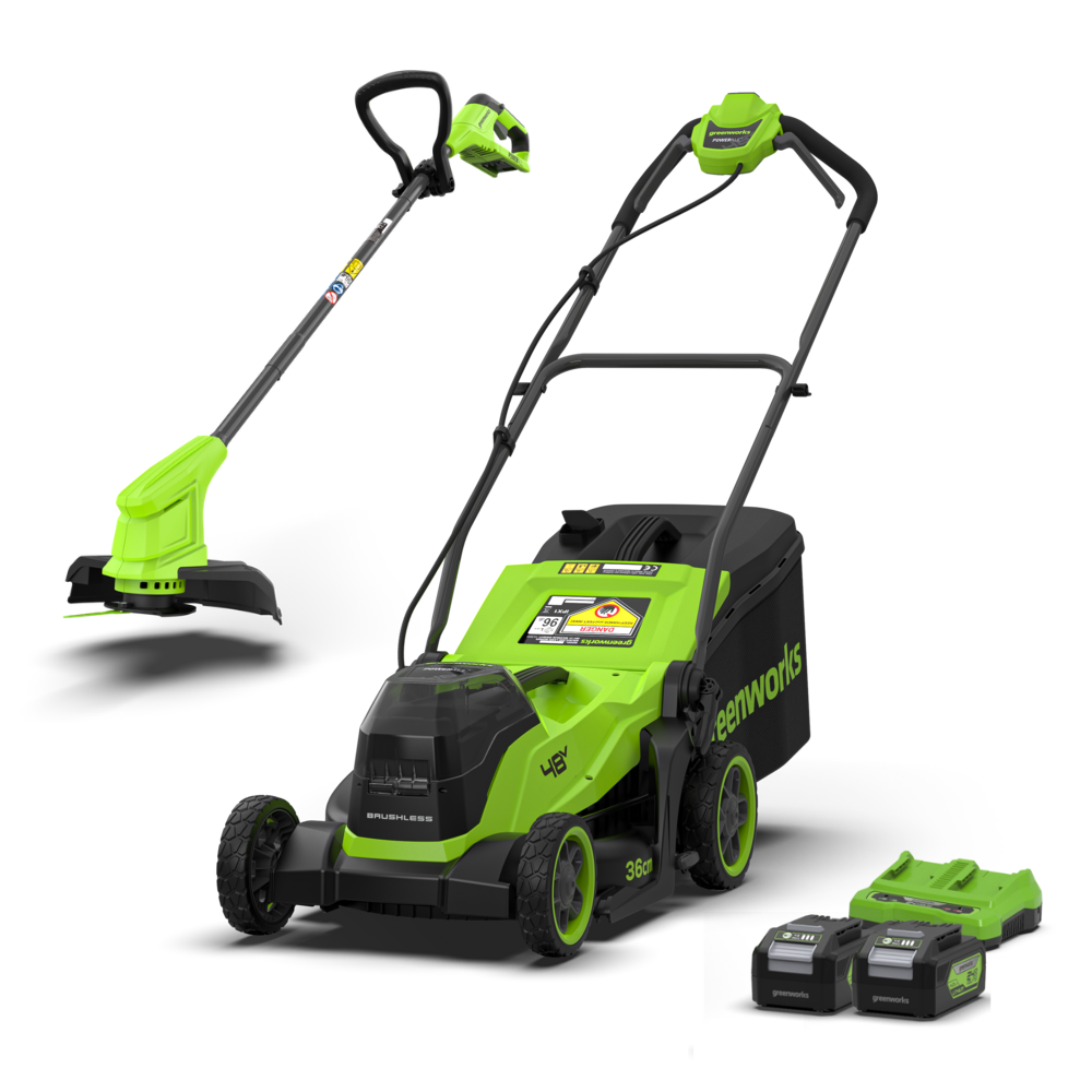 Sekačka na trávu POWERALL 48V (24V x 2) 36cm + strunová sekačka 24V 25cm Gen. II, sada