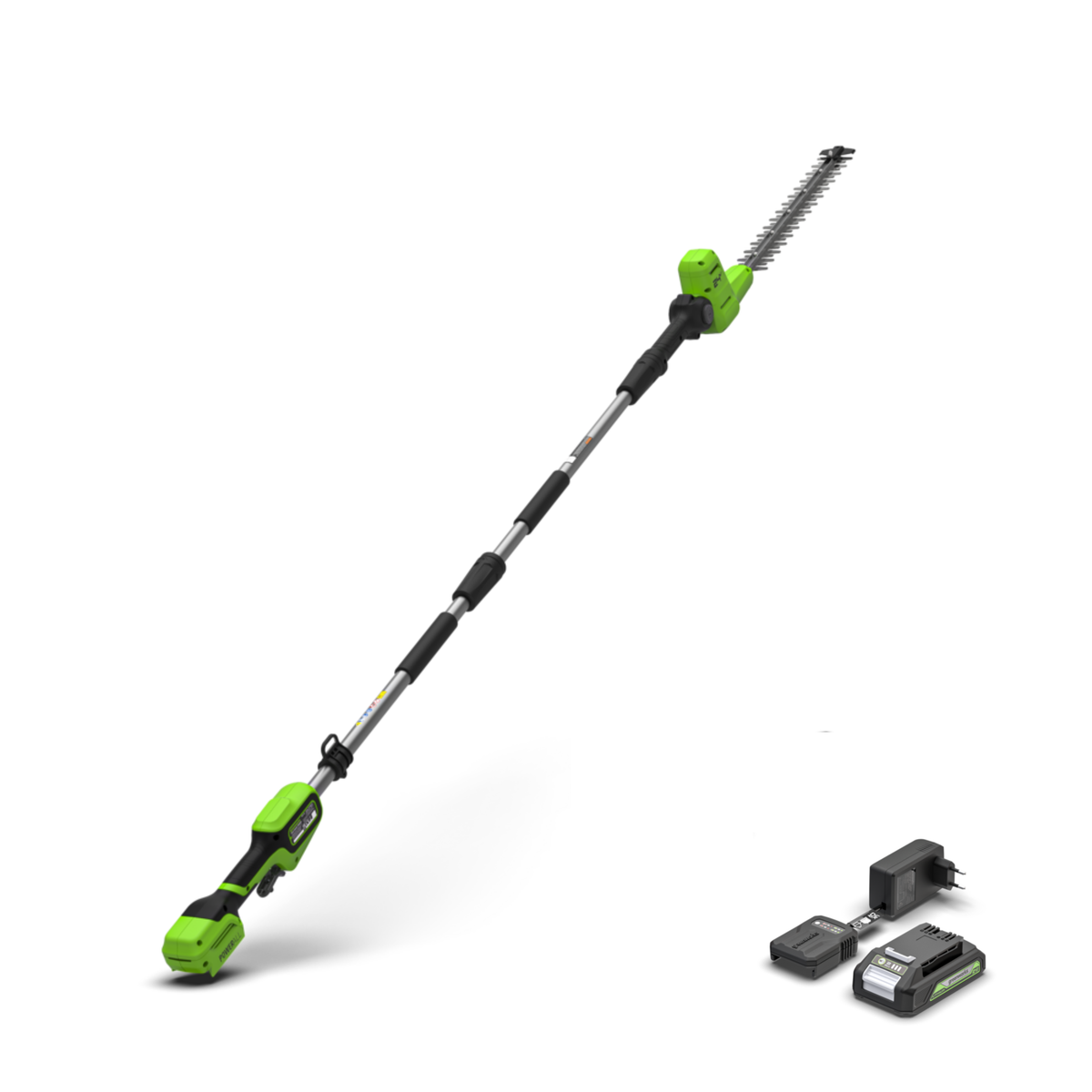 POWERALL 24V teleskopické nůžky na živý plot 51cm Gen. II - baterie 2Ah
