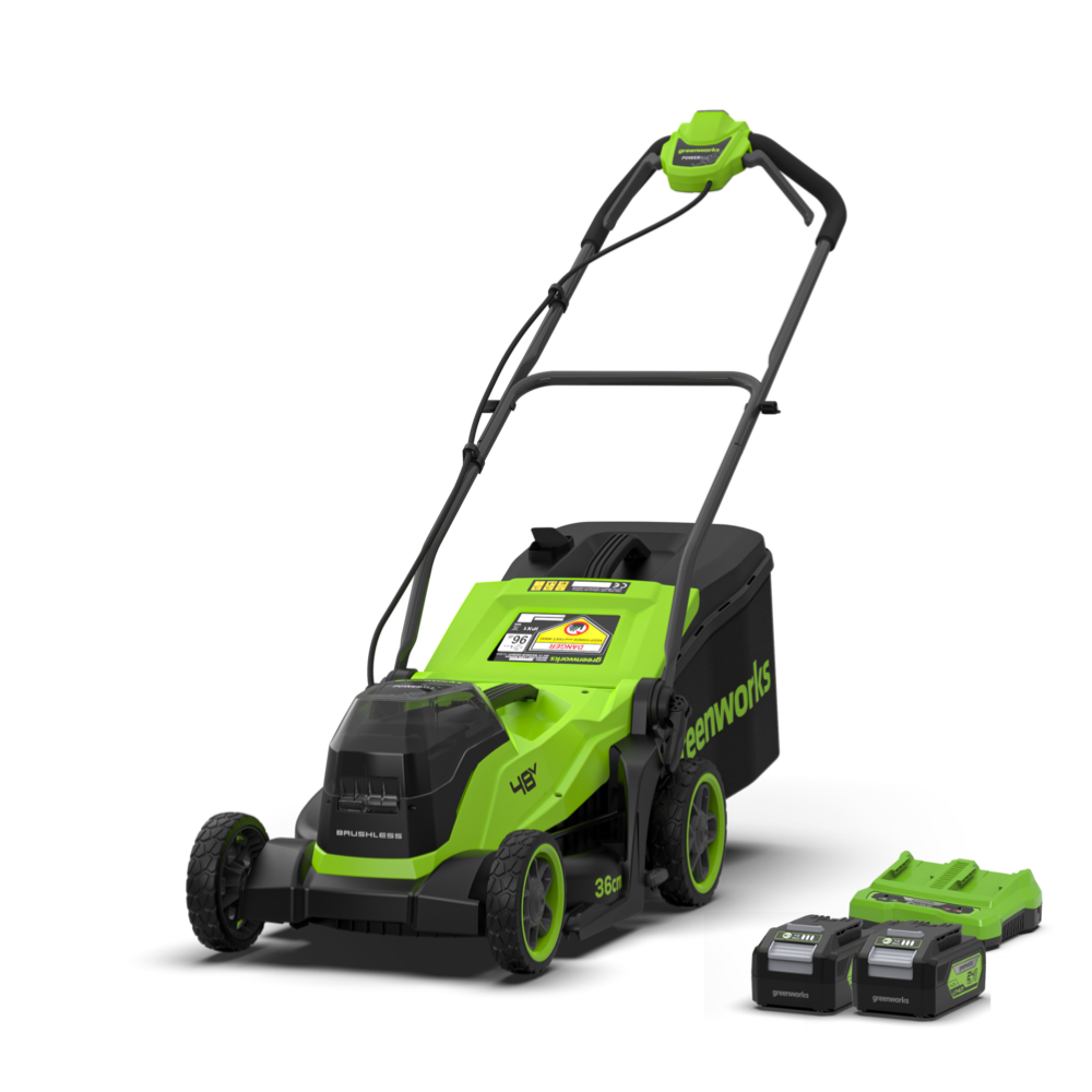 POWERALL 48V (24V x 2) sekačka na trávu 36cm - 2x baterie 4Ah